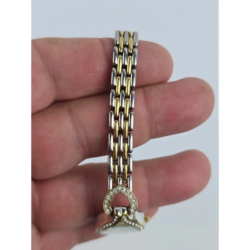 Caravelle by Bulova Women's Two Tone Stainless Steel Crystal Bezel Watch - Runs